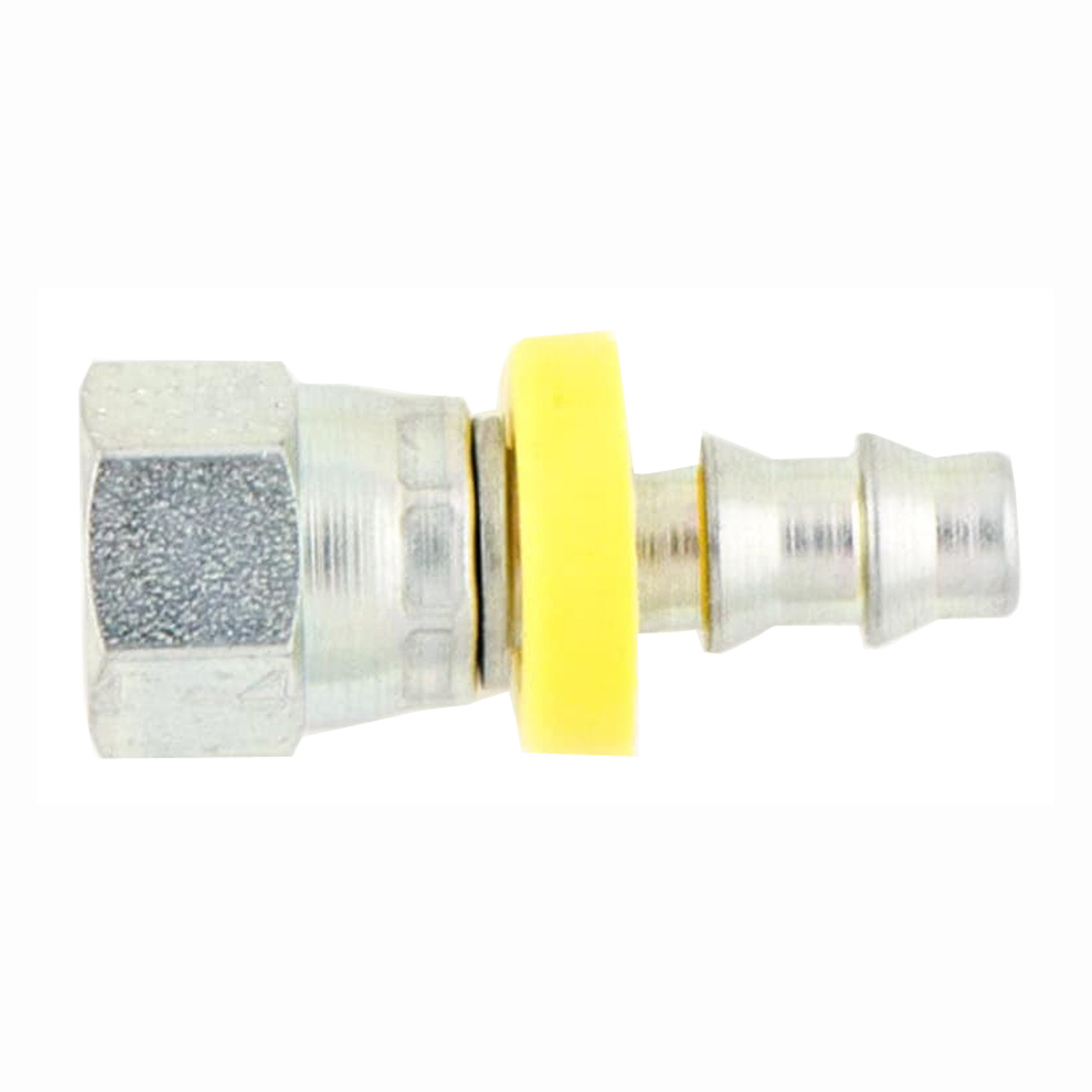 PARKER 82 Series Hydraulic Hose Fitting,Push On Field Attachable, Straight,37 deg Female JIC Swivel End,300 psi,Brass