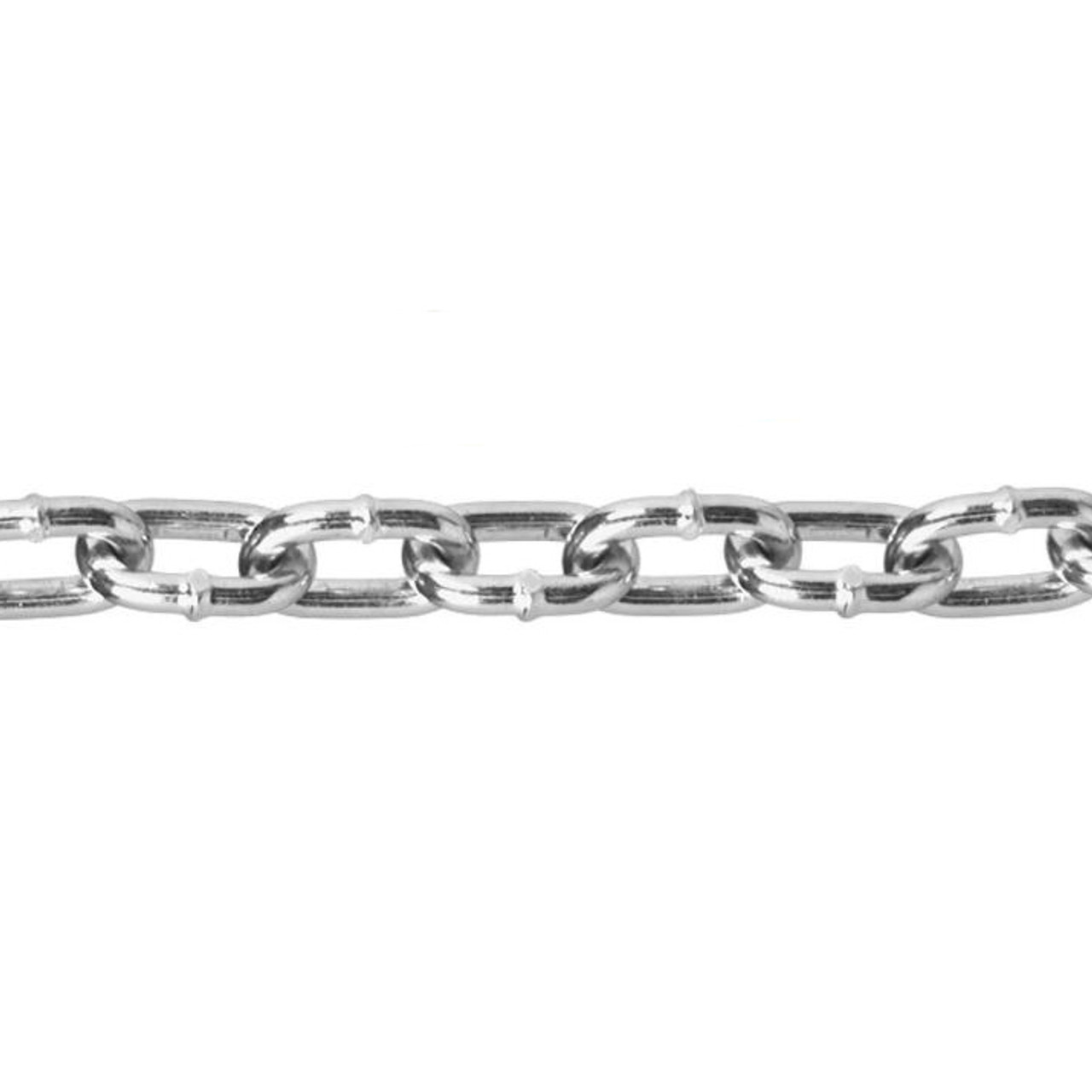 Machine Chain, Straight Link, Carbon Steel, Zinc Plated