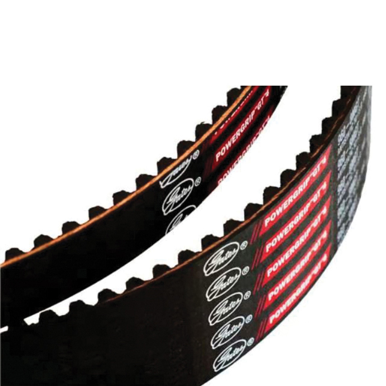 GATES Power Grip GT Synchronous Belt, 8 mm Pitch, -40 to 248 deg F, Curvilinear Tooth, Neoprene, Fiberglass Reinforced, Black