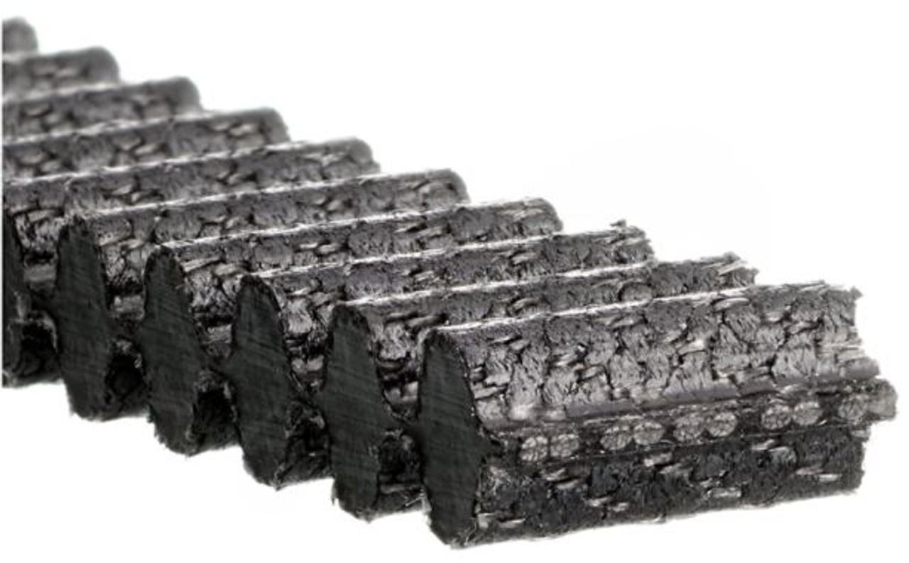 GATES Power Grip GT Synchronous Belt, 8 mm Pitch, -40 to 248 deg F, Curvilinear Tooth, Neoprene, Fiberglass Reinforced, Black