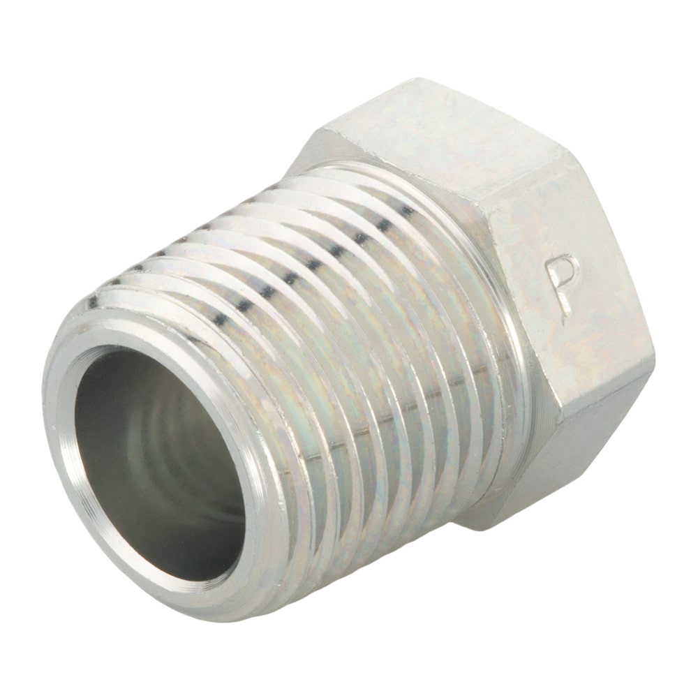PARKER Hydraulic Reducer, Steel, ToughShield Plus, High Static Pressure,  Straight, MNPTF x FNPTF End