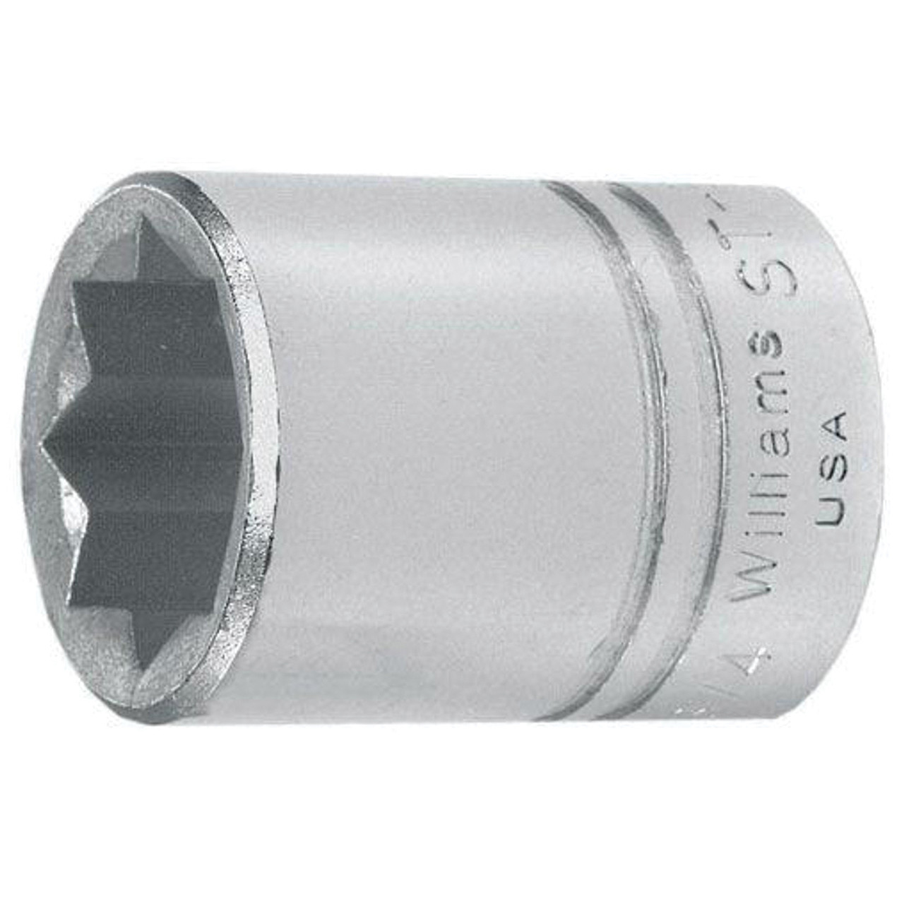 Socket, Imperial, 1/2 in Drive, Shallow Length Socket, 8 -Point, Chrome Vanadium Steel, Polished Chrome