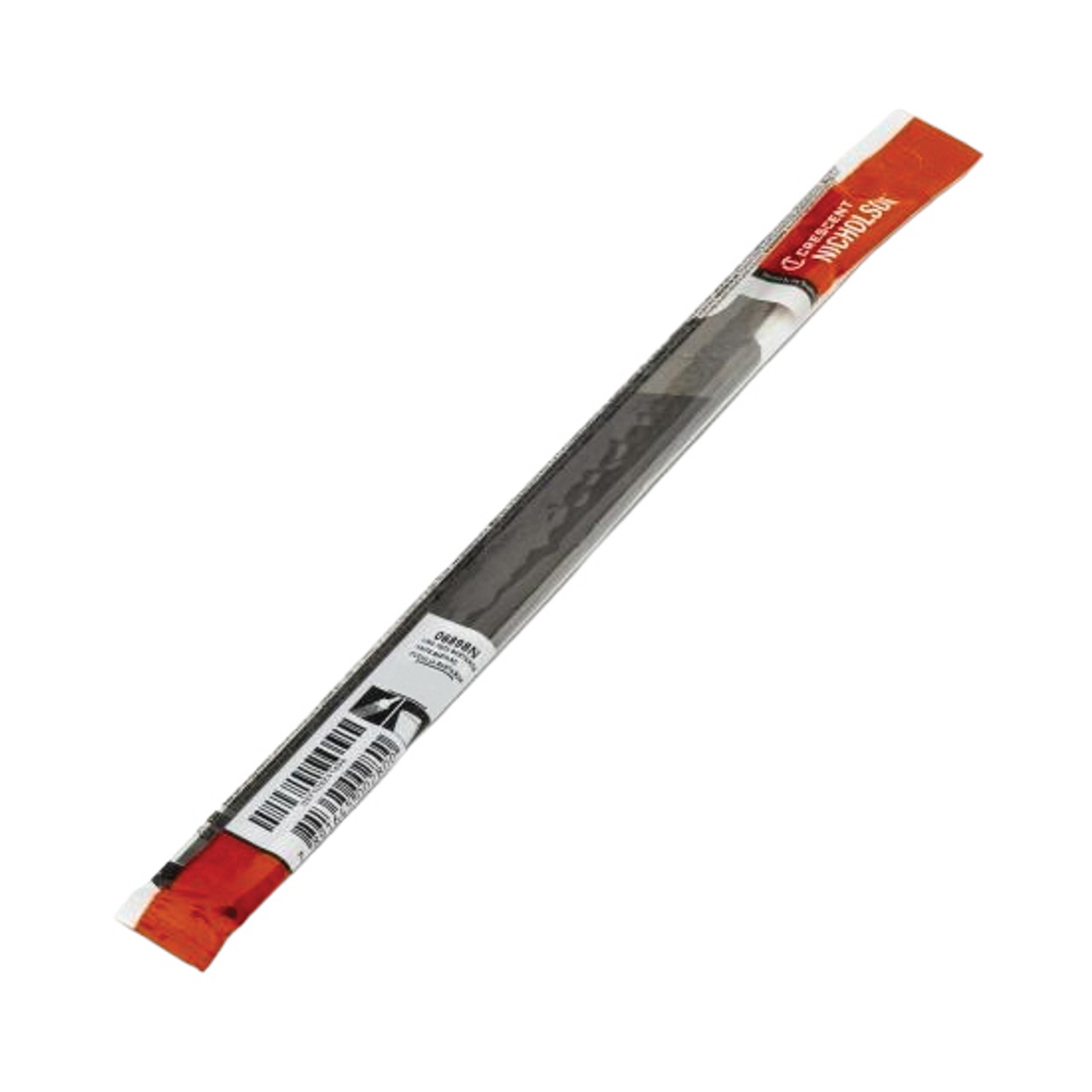 NICHOLSON Knife File, Triangular, Tang, 10 in Lg, American Coarseness of Cut