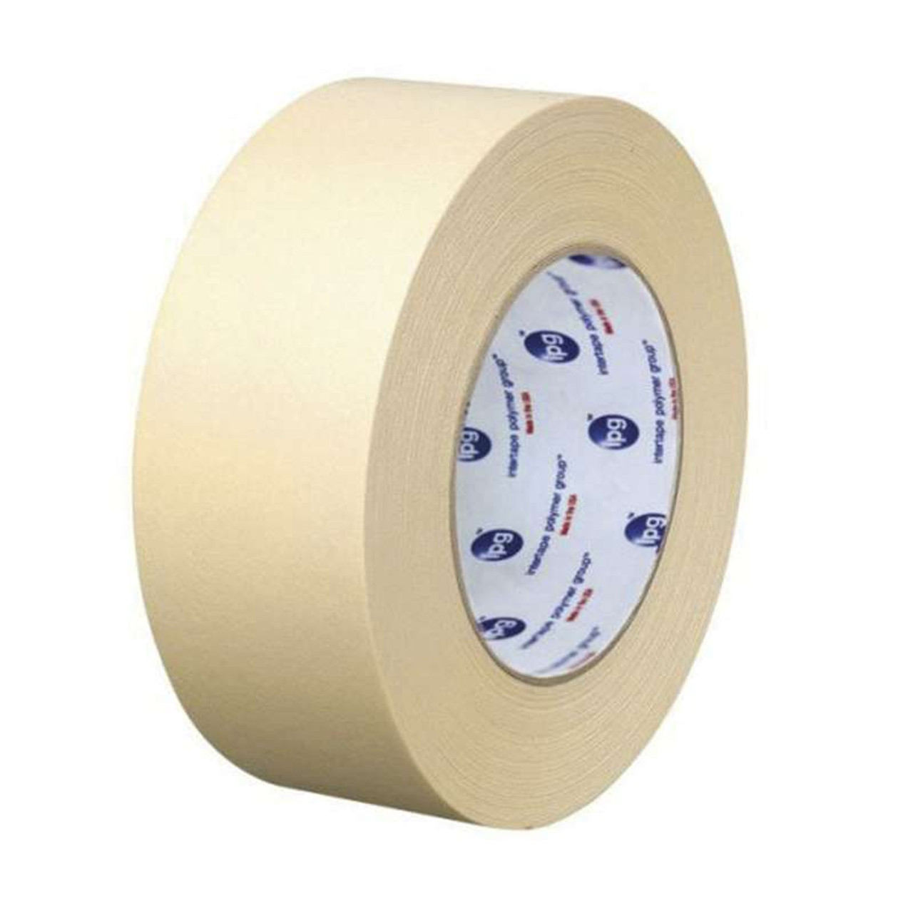 Masking Tape, Utility Grade, 3 in Dia Core, Synthetic Rubber Adhesive, Smooth Crepe Paper Backing