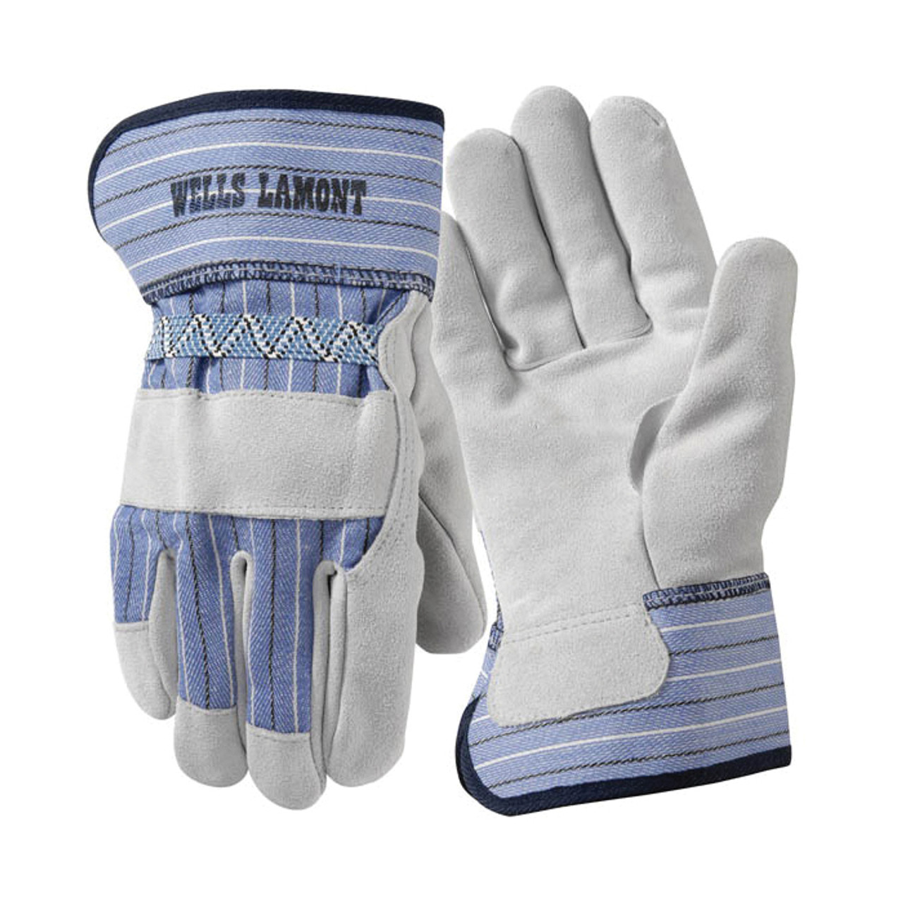 Work Gloves, Gunn Cut Glove, Split Cowhide Leather Palm, Cowhide Leather, Gunn Cut,  Straight Thumb