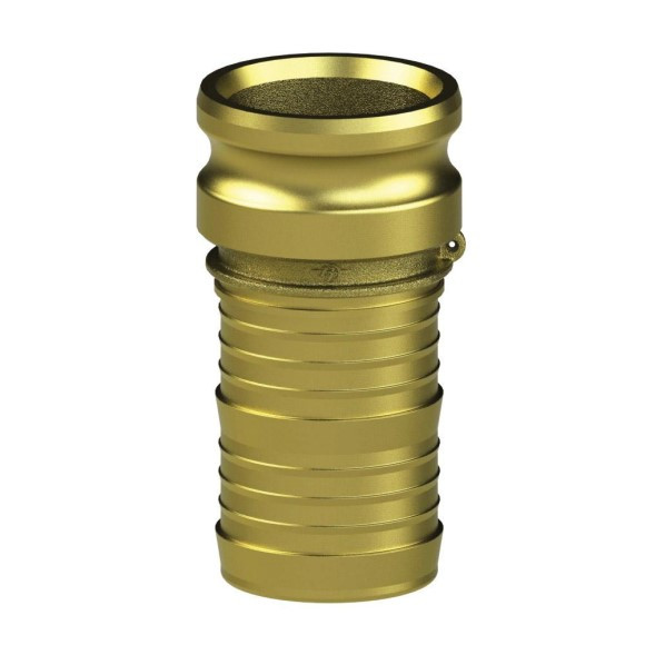 Adapter, Type E,  Cam and Groove, Adapter, Male Adapter x Hose Shank End, -150 deg F, Brass, Casting