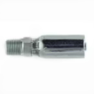 PARKER HY Series Hydraulic Hose Fitting,Crimp Style, Straight,MNPTF Rigid End,Steel,Chromium 6 Free Plated,Domestic