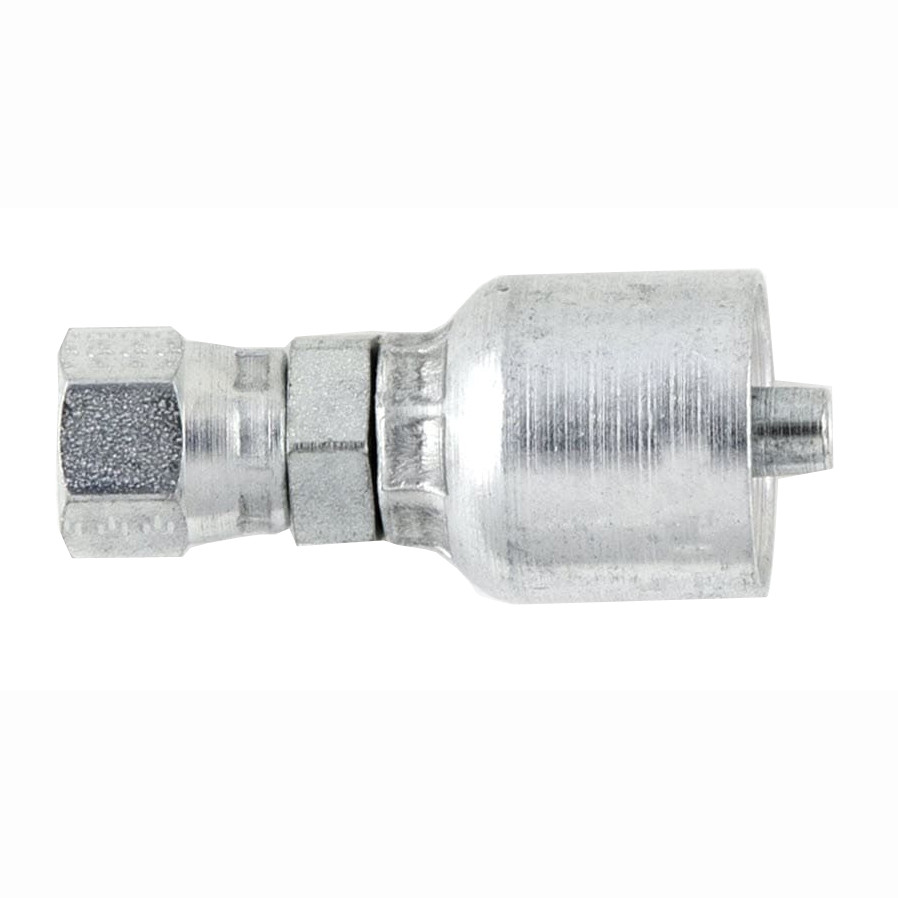 PARKER 43 Series Hydraulic Hose Fitting,Crimp Style, Straight,37 deg Female JIC Swivel x NPT End,Steel,Domestic