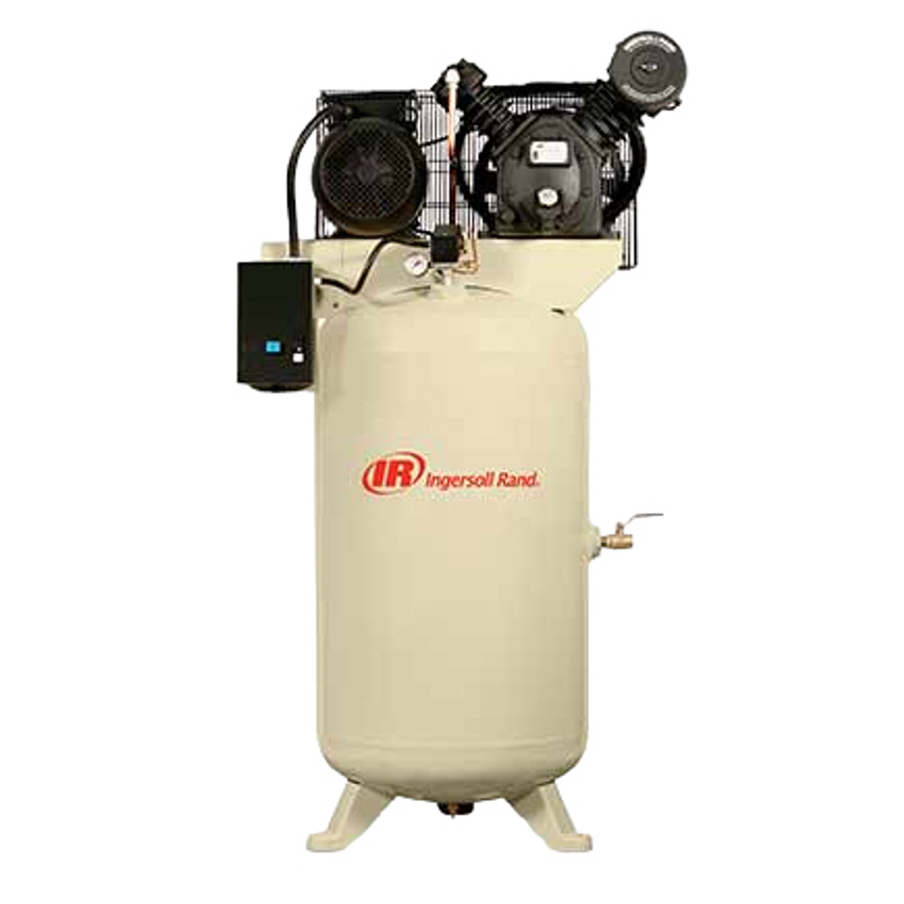 Air Compressor, Two-Stage,  Reciprocating, 5 hp, 175 psi, Vertical, 230 VAC, 17.3 A, 69 in Ht, Cast Iron Air Compressor, Two-Stage,  Reciprocating, 5 hp, 175 psi, Vertical, 230 VAC, 17.3 A, 69 in Ht, Cast Iron