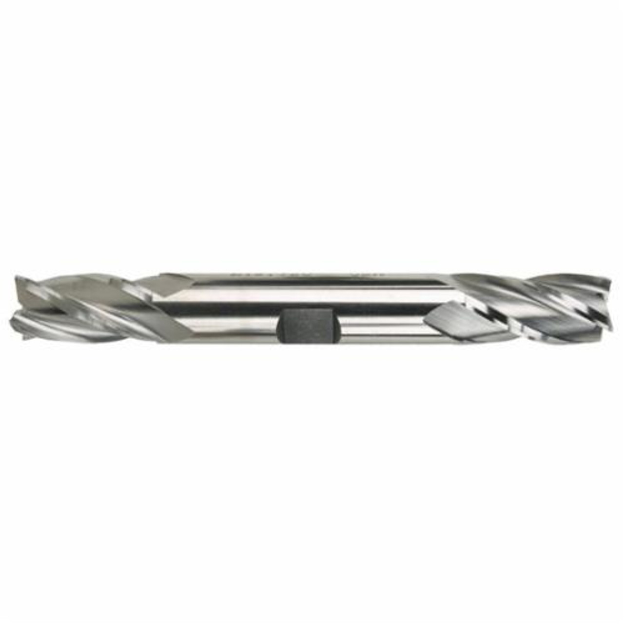 Double End Mill, 30 deg Helix, Round/Weldon Flat Shank, 9001:2008 ISO Code, High Speed Steel, Bright Double End Mill, 30 deg Helix, Round/Weldon Flat Shank, 9001:2008 ISO Code, High Speed Steel, Bright