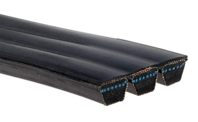 GATES V-Belt, Heavy Duty, 3V Section, 1.19 in Wd Top, 3 -Rib, 3.82 in Min Dia Pulley, -30 to 180 deg F, Black