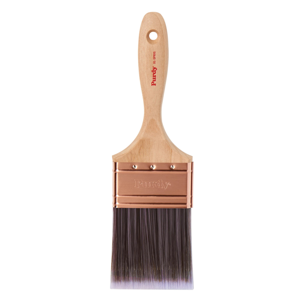 Paint Brush, Flat,  Trim, Tynex Nylon,  Orel Polyester Brush, 7/8 in Ferrule, Copper Ferrule, Beavertail