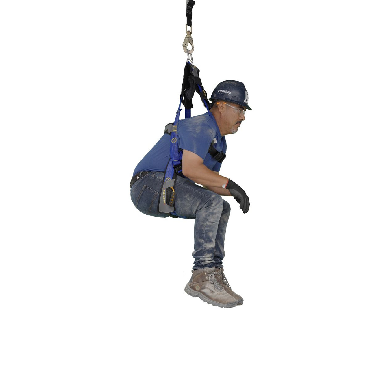 Harness, Alloy Steel Hardware, Black,  Blue, 400 lb, Tongue/Grommet Leg Strap Buckle, Friction Buckle Harness, Alloy Steel Hardware, Black,  Blue, 400 lb, Tongue/Grommet Leg Strap Buckle, Friction Buckle