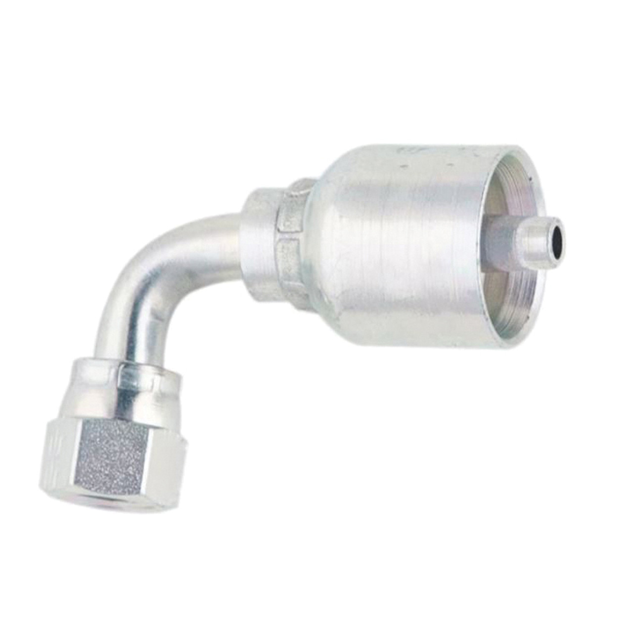 PARKER Hydraulic Elbow, 78 Series, Crimp Style, Crimp x 37 deg Female JIC Swivel End, 90 deg, 5000 psi, Steel, Domestic