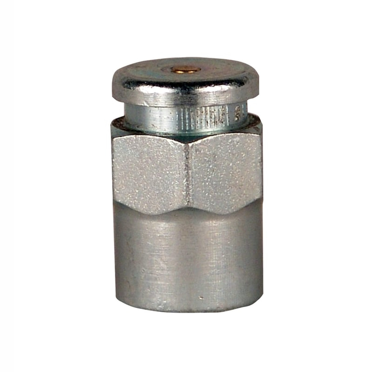 Zerk Fitting, Trivalent Zinc Plated, Steel, Standard,  Button Head