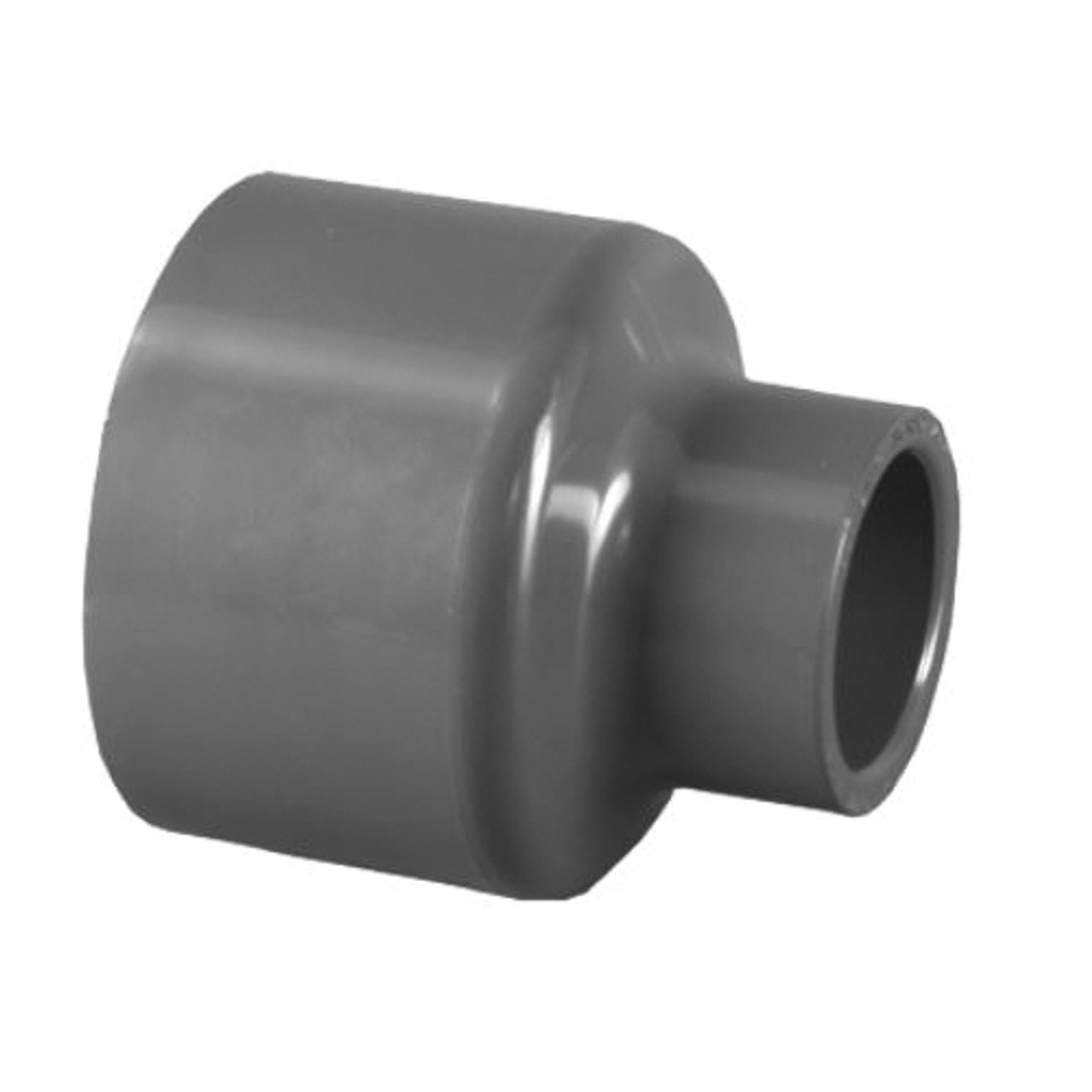 Reducer Coupling, Coupling, Socket End, SCH 80, Injection-Molded, PVC, Gray, 140 deg F, Domestic