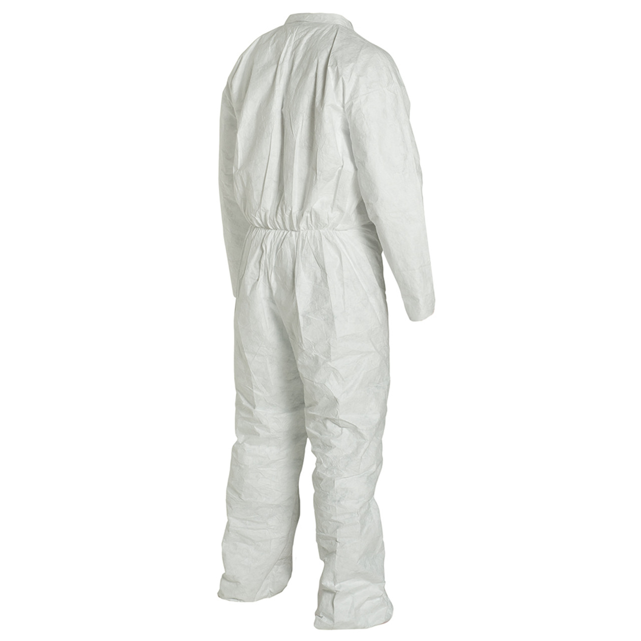 Disposable Coverall, Comfort Fit, White, Tyvek®, Serged Seam, Front Zipper Closure, Flame Resist