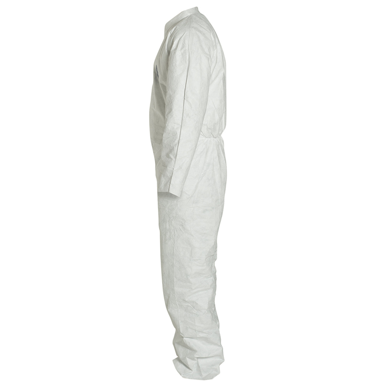 Disposable Coverall, Comfort Fit, White, Tyvek®, Serged Seam, Front Zipper Closure, Flame Resist