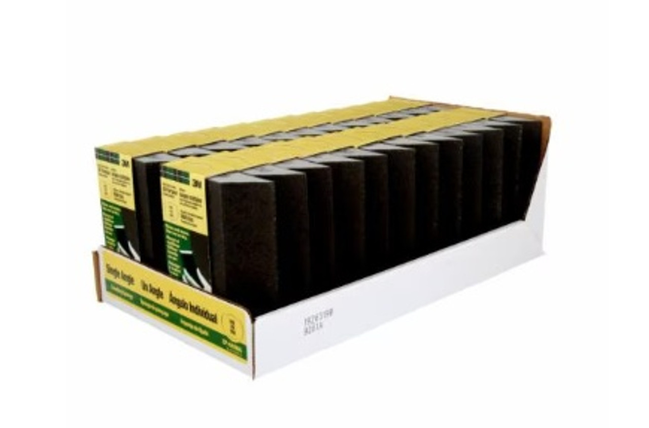 3M Sanding Sponge, All Purpose, 4-7/8 in Wd, 1 in Thk Overall, 4 Abrasive Side