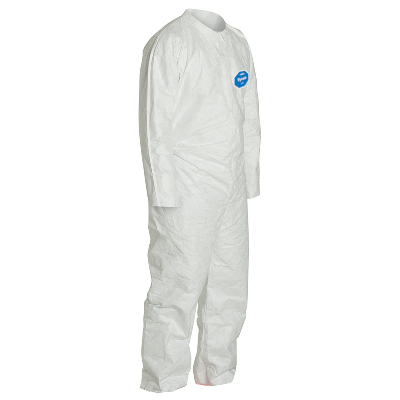 Disposable Coverall, Comfort Fit, White, Tyvek®, Serged Seam, Front Zipper Closure