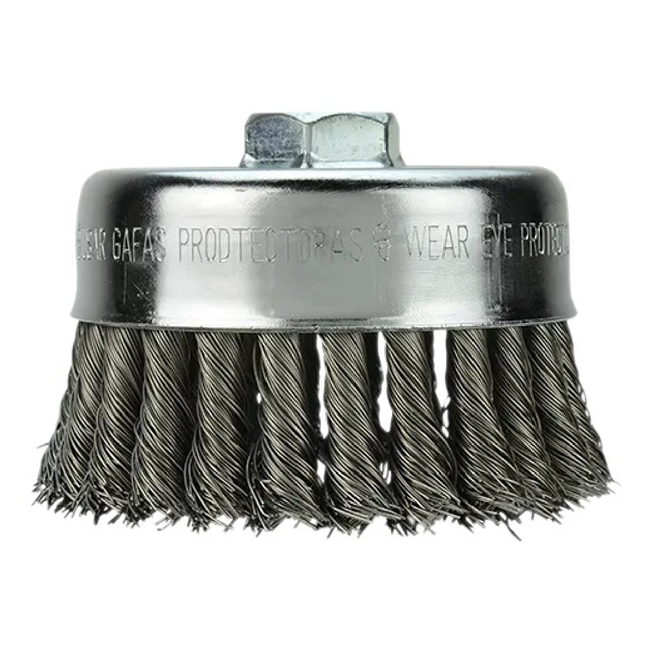 MILWAUKEE Cup Brush, 4 in Dia Brush, 5/8 in-11 Arbor Hole, Carbon Steel Fill, 7000 rpm Max