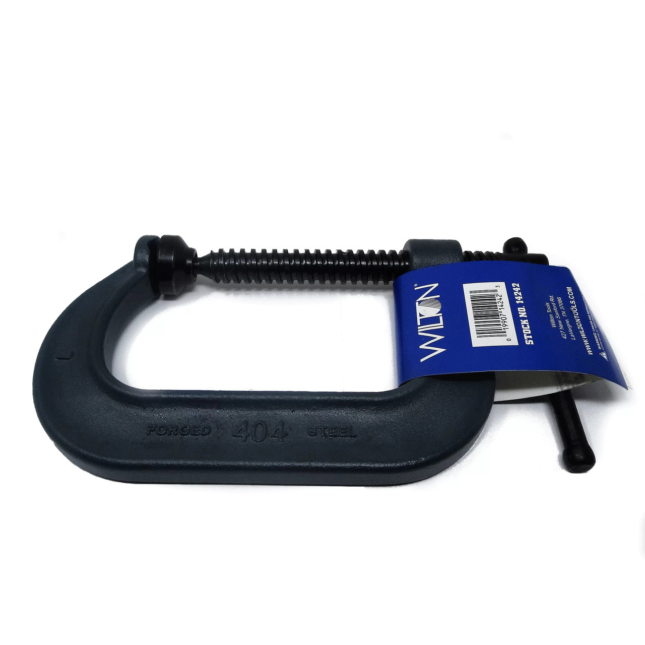 C-Clamp, Regular Duty, Steel Jaw, Flat/V-Grooved Anvil, Forged Steel Body