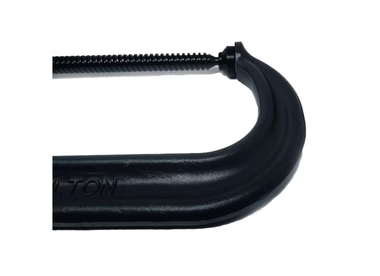 C-Clamp, Regular Duty, Steel Jaw, Flat/V-Grooved Anvil, Forged Steel Body
