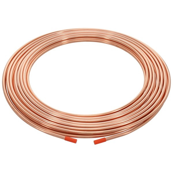 Copper Tubing, Dehydrated, 50 ft Lg, Copper