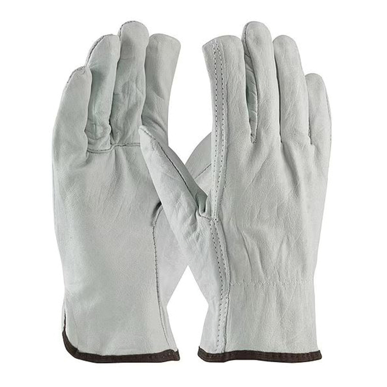 General Purpose Gloves, Economy Grade, Driver Glove, Top Grain Cowhide Leather Palm, Gray, Straight Thumb General Purpose Gloves, Economy Grade, Driver Glove, Top Grain Cowhide Leather Palm, Gray, Straight Thumb