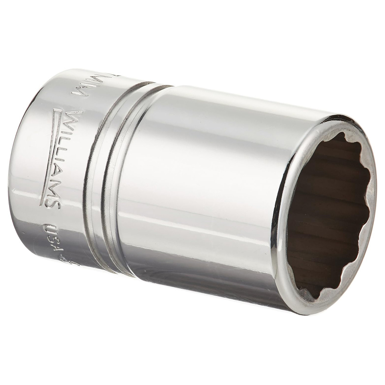 Socket, Standard, Metric, Square Drive, 1/2 in Drive, Shallow Socket, 1-1/2 in Lg, 12 -Point, Straight Shaft