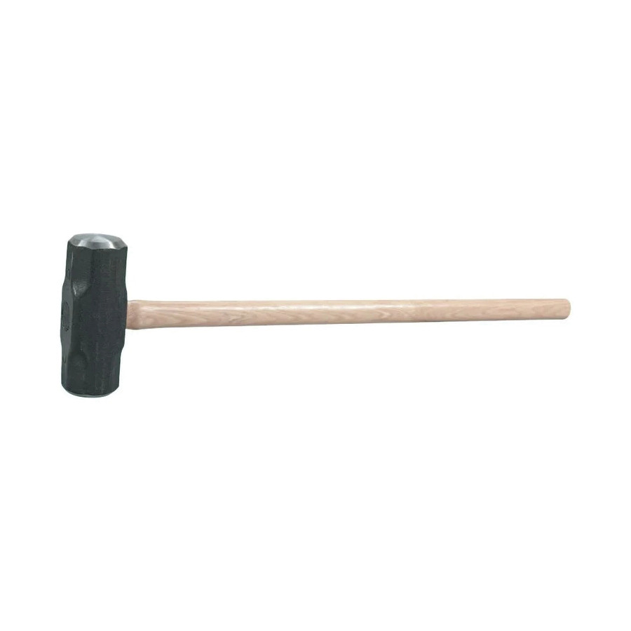 Sledge Hammer, 36 in Lg, Double Face Face, Forged Steel Head, Straight, Hickory Handle, SG Grip