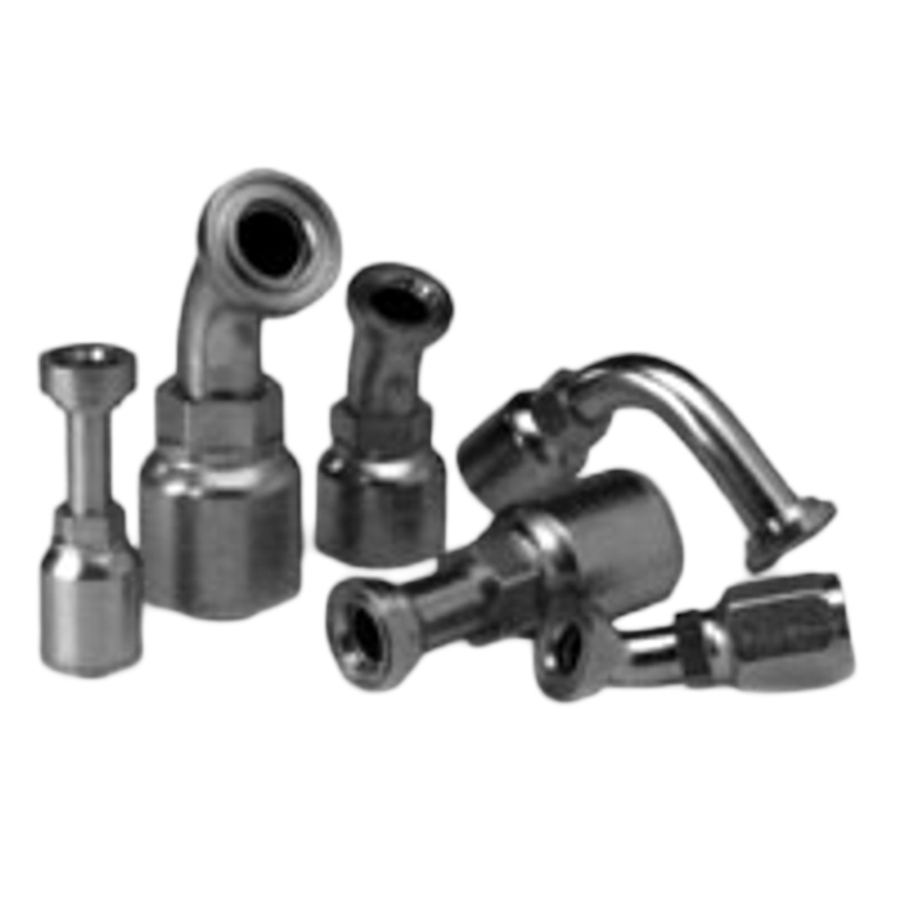 PARKER Hydraulic Elbow, 78 Series, Crimp Style, Hose x SAE Code 61 Flange End, 45 deg, 5000 psi, Steel, Domestic