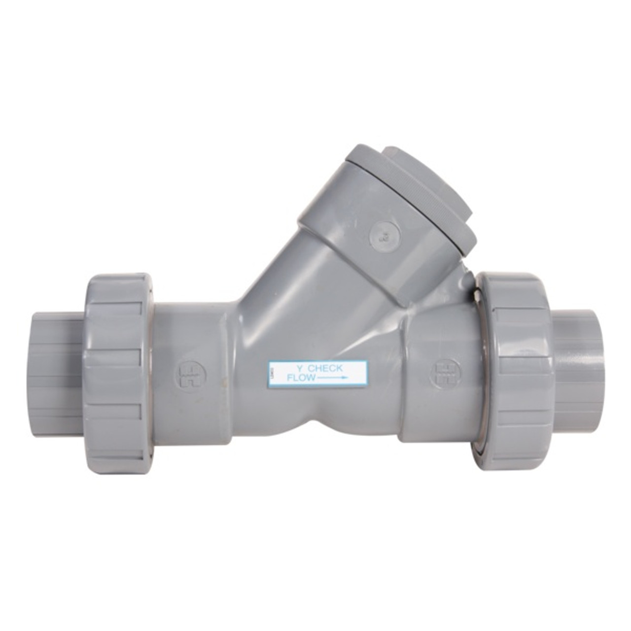 Check Valve, Type Y, Socket End, 150 psi, 70 deg F, Full Port, Polyvinyl Chloride Body, FPM