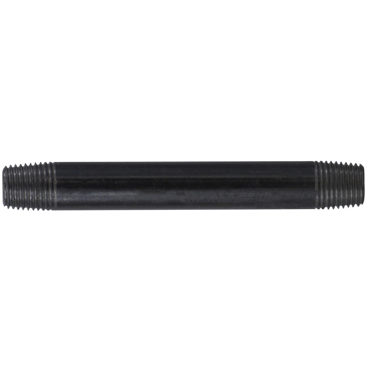 Pipe Nipple, 1/4 in-18, NPT End, SCH 40, 700 psi, -200 to 150 deg F, Seamless,  Welded, Grade B Steel, Black