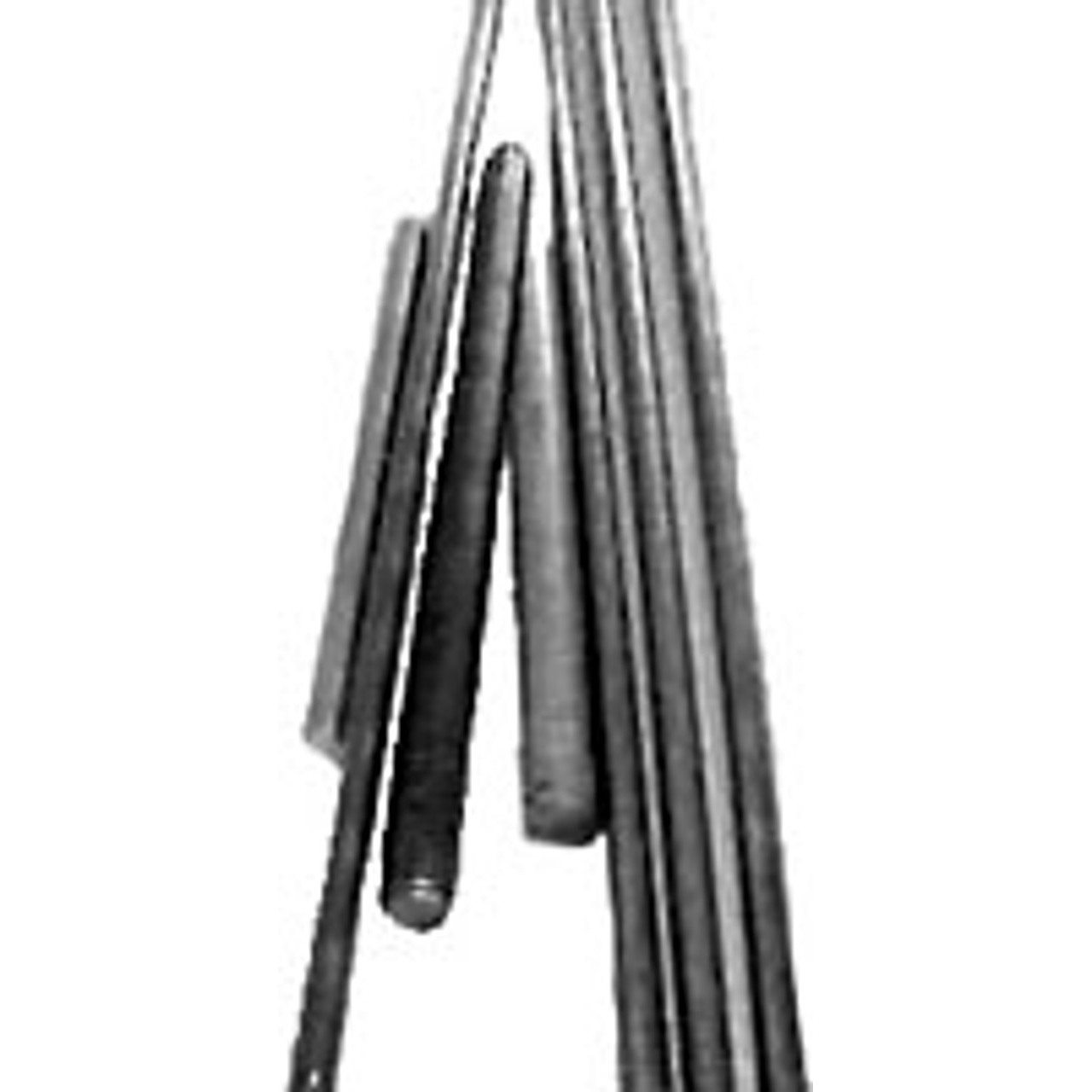 Threaded Rod, Imperial, 3 ft Lg, 304 Stainless Steel, B8, ASTM A 193, UNC, Zinc Plated