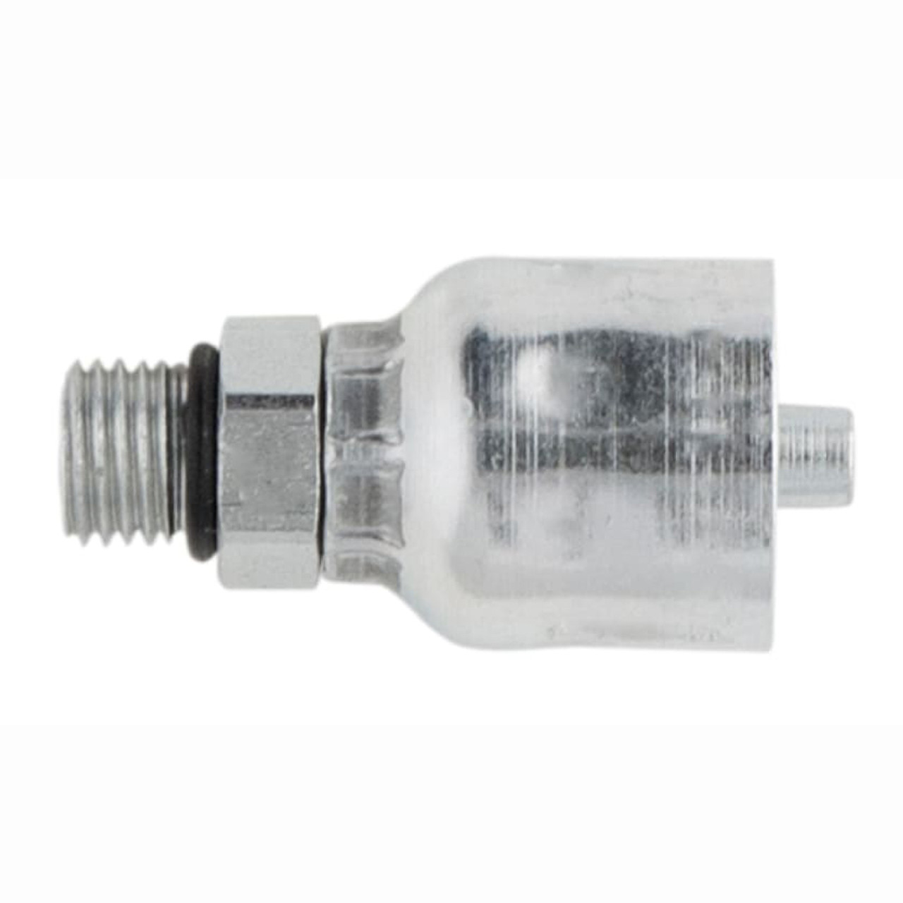 PARKER 43 Series Hydraulic Hose Fitting,Crimp Style, Straight,Male SAE Rigid End,70 deg F,Steel,Domestic