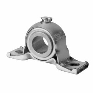 DODGE BRONZOIL Pillow Block Bearing Unit, Uncoated, Plain Sleeve, 3 in Lg Bolt Center-to-Center, 4 in Lg, 1-1/8 in Wd