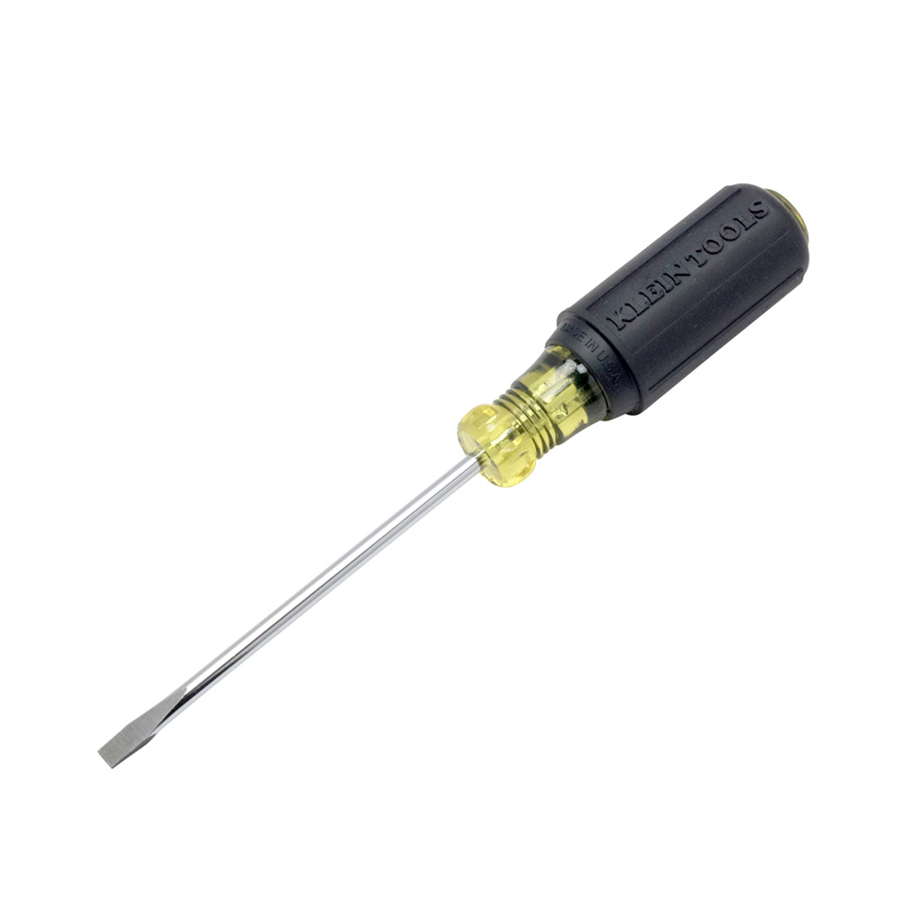Cabinet Screwdriver, Round Shank, Steel Shank, ASME,  ANSI, No ESD-Safe, Cushion Grip, Rubber Handle, Steel