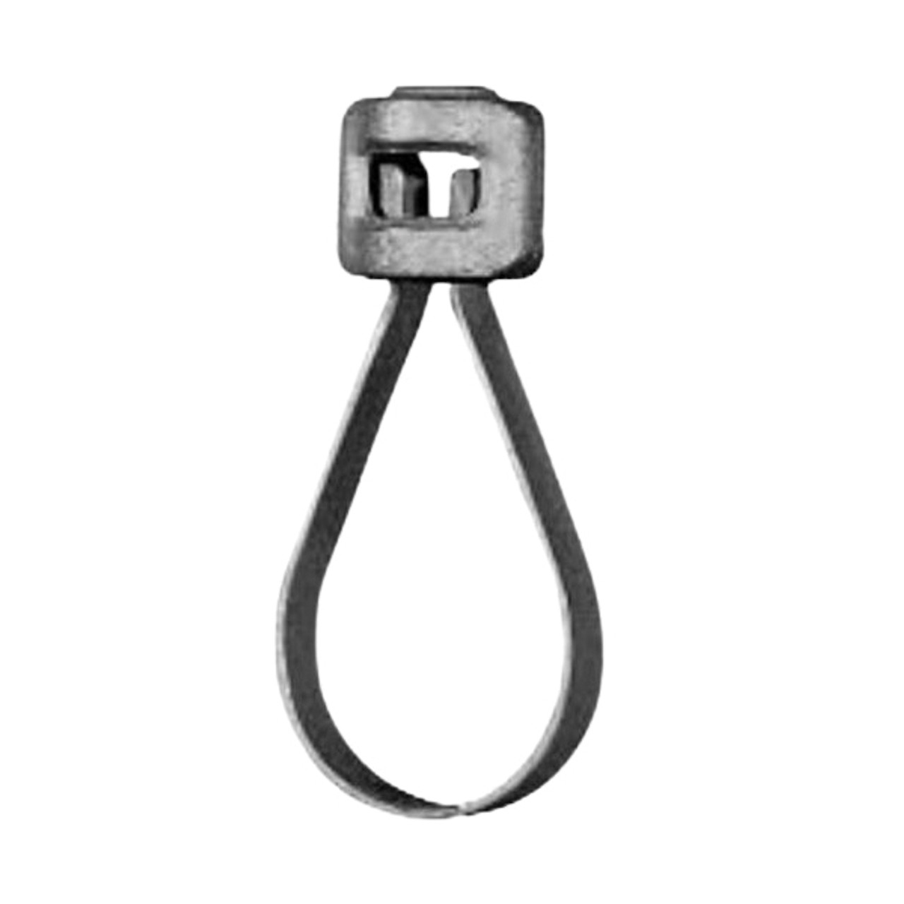 Pipe Hanger, Adjustable, 400 lb, 3/8 in Rod, 450 deg F, Black, Malleable Iron Nut,  Carbon Steel Band
