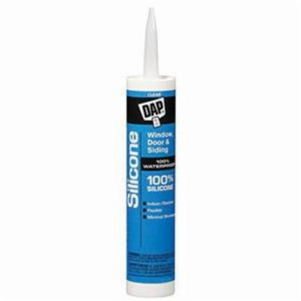 DAP Sealant, Cartridge, Silicone Rubber Base, Paste, 24 hr Curing, -40 to 400 deg F, 0.96 Specific Gravity