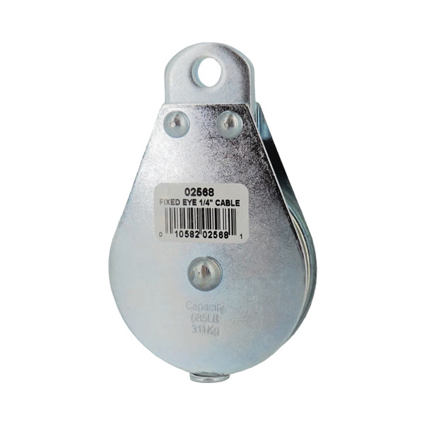 Single Sheave Block, 685 lb, 2-1/2 in OD Sheave, 7/16 in Wd Sheave