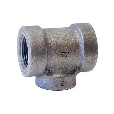 Tee, Black, -20 to 150 deg F, Straight, Tee, NPS End, Class 125, 175 psi, Cast Iron, Black