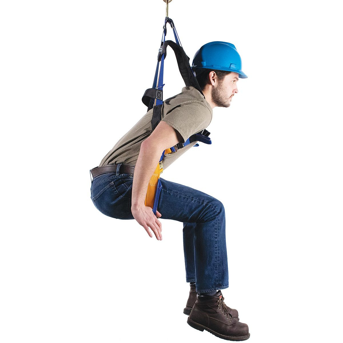 Harness, Alloy Steel Hardware, Blue, 400 lb, Tongue Leg Strap Buckle, Quick-Connect Chest Strap Buckle