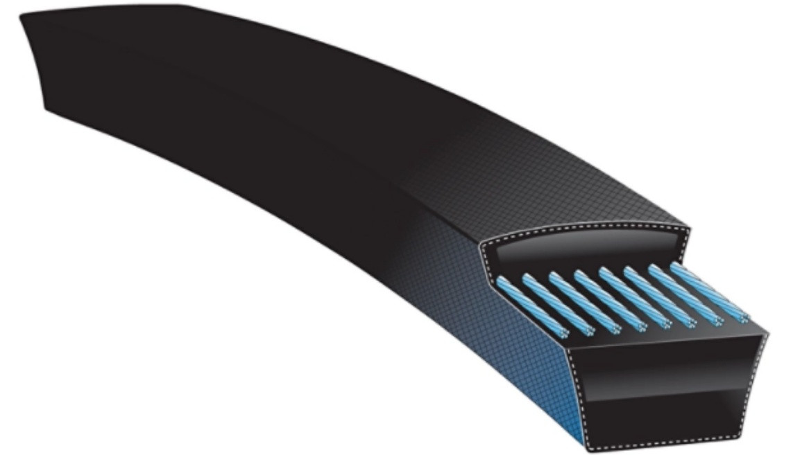 GATES V-Belt, C Section, Heavy Duty,  Wrapped,  Banded, C Section, 7/8 in Wd Top, 17/32 in Thk, 1 -Rib, 1 -Band