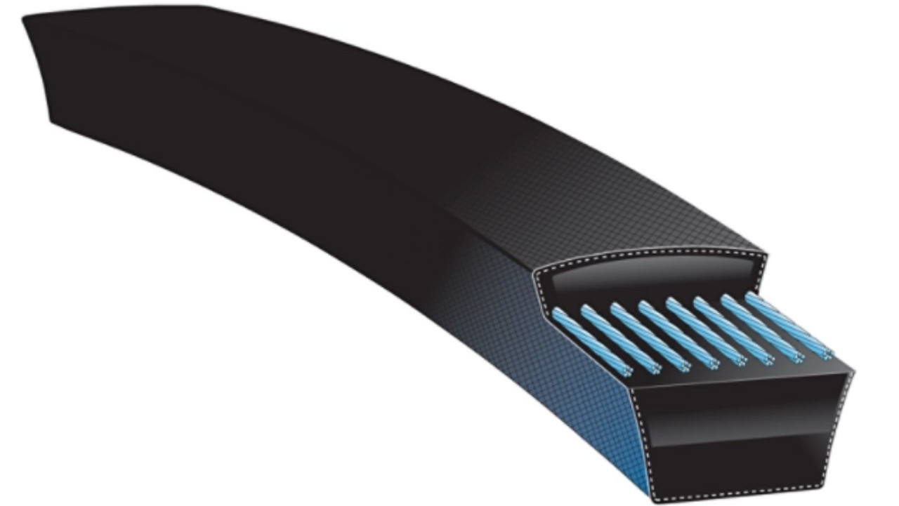 GATES V-Belt, C Section, Heavy Duty,  Wrapped,  Banded, C Section, 7/8 in Wd Top, 17/32 in Thk, 1 -Rib, 1 -Band
