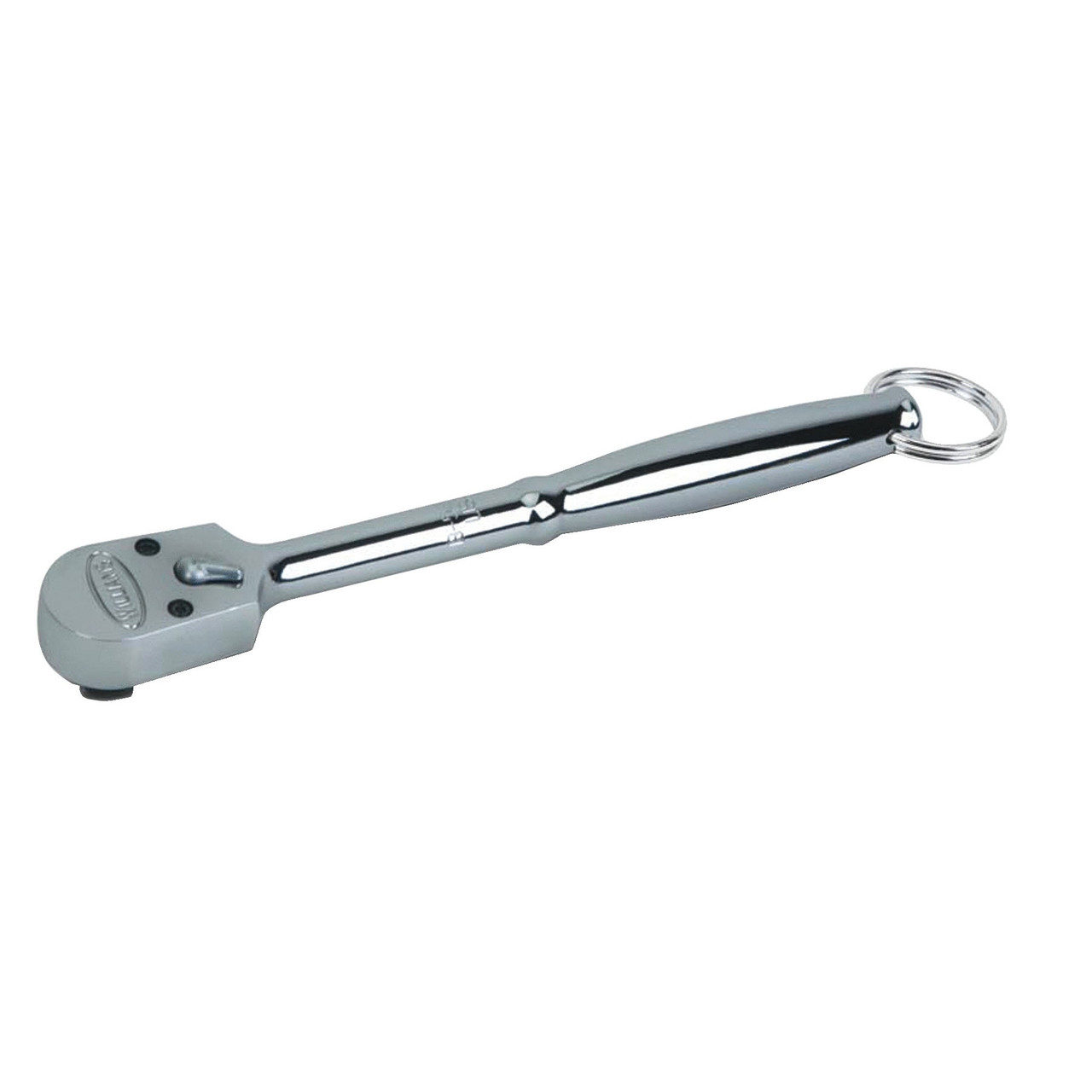Hand Ratchet, 1 Reversible, Alloy Steel, Chrome, Imperial, 3/8 in Drive, Narrow Head, Smooth Comfort Grip