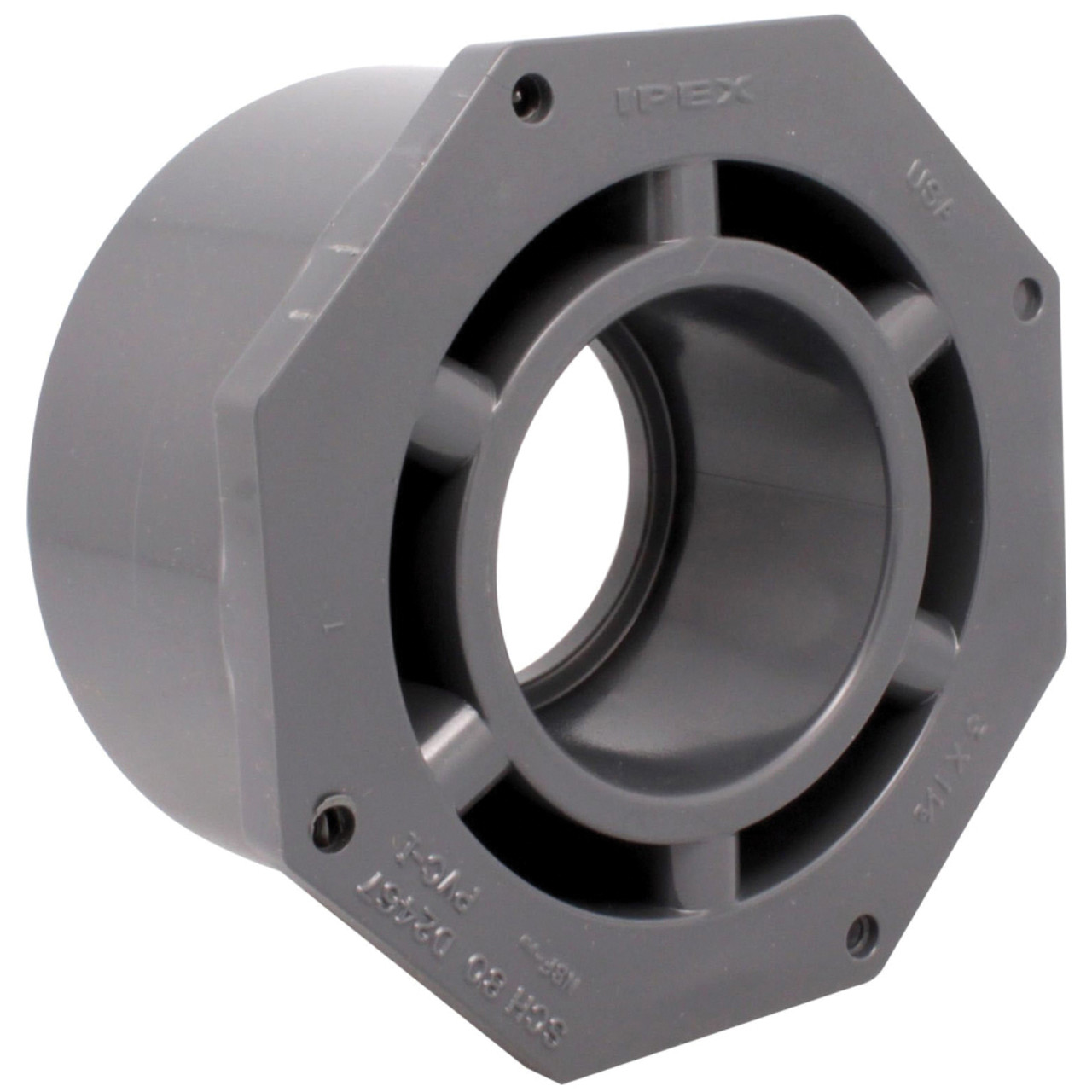 Bushing, Bushing, Socket End, SCH 80, PVC Bushing, Bushing, Socket End, SCH 80, PVC