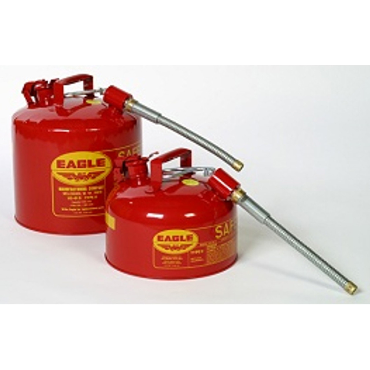 Safety Can, 11-1/4 in Dia, Metal, Hot Dipped Galvanized, Red, Type 2