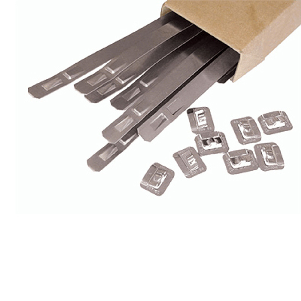 Band Clamp, Smooth,  Preformed, 0.03 in Thk, 3/4 in Wd, 201 Stainless Steel, Domestic