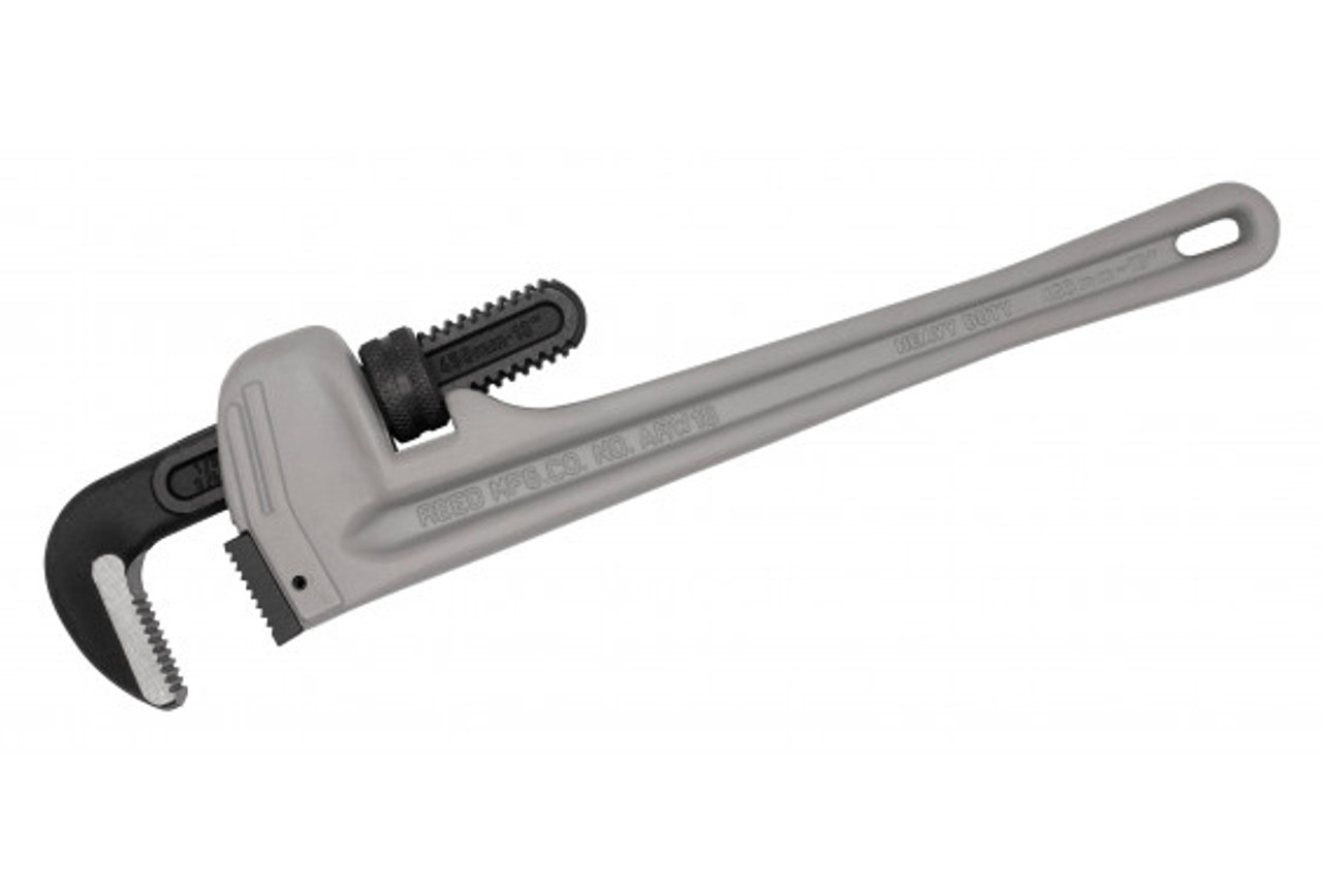 Straight Pipe Wrench, Heavy Duty, Hook and Heel Jaw, Alloy Steel Jaw, 180 deg Head, Standard, 1-1/2 to 6 in